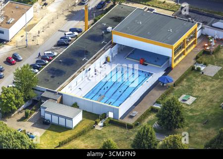 Luftaufnahme, Friedrich-Wennmann-Bad, Heissen - Mitte, Mühlheim an der Ruhr, Ruhrgebiet, Nordrhein-Westfalen, Deutschland, Badeanstalt, Baden Stockfoto