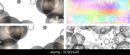 Magischer Spektrumrand mit farbenfrohem Glitzer auf transparentem Hintergrund Stock Vektor