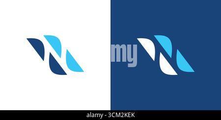 Modernes und elegantes N Initials-Logo Stock Vektor