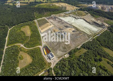 Luftaufnahme, Standort Mühlenberg der Nottenkaemper GmbH, Sondermülldeponie Huenxe-Schermback, Gahlen, Schermbeck, Ruhrgebiet, Nordrhein-Westfalen Stockfoto