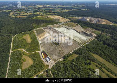 Luftaufnahme, Standort Mühlenberg der Nottenkaemper GmbH, Sondermülldeponie Huenxe-Schermback, Gahlen, Schermbeck, Ruhrgebiet, Nordrhein-Westfalen Stockfoto