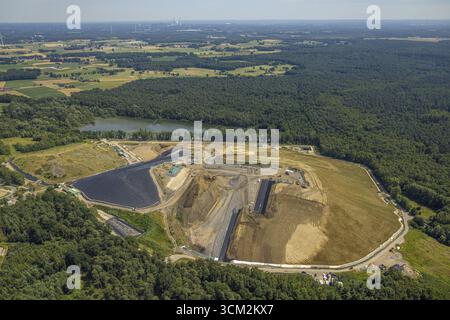 Luftaufnahme, Standort Mühlenberg der Nottenkaemper GmbH, Sondermülldeponie Huenxe-Schermback, Gahlen, Schermbeck, Ruhrgebiet, Nordrhein-Westfalen Stockfoto