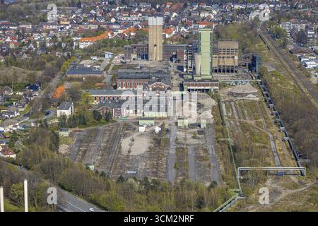 Luftaufnahme, Dekonstruktion der Zeche Westerholt, ehemaliges Bergwerk DSK Lippe, Westerholt, Herten, Ruhrgebiet, Nordrhein-Westfalen, Deutschland, DE, Europa Stockfoto