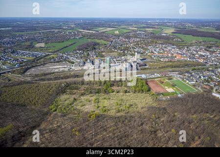 Luftaufnahme, Dekonstruktion der Zeche Westerholt, ehemaliges Bergwerk DSK Lippe, Westerholt, Herten, Ruhrgebiet, Nordrhein-Westfalen, Deutschland, DE, Europa Stockfoto