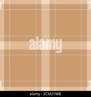 Ausgefranstes Karomuster Hintergrundmuster, Fancy Vektor nahtloses Textil. Karomuster mit Schottenmuster in Orange und Pastelltönen. Stock Vektor