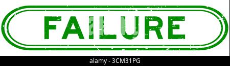 Grunge grünes Fehlerwort Gummidichtung Stempel auf weißem Hintergrund Stock Vektor