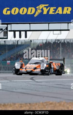 Towcester, Großbritannien. September 2025. GEWINNER-- [18]/IDEC SPORT/Oreca 07 – Gibson/Jamie CHADWICK (GBR)/Mathys JAUBERT (FRA)/Daniel JUNCADELLA (ESP) Action am Sonntag, den 14. September 2025, während der European Le Mans Series, Goodyear 4 Hours of Silverstone 2025 auf dem Silverstone Circuit, Großbritannien. (Quelle: Rob Gray/Alamy Live News Stockfoto
