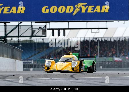 Towcester, Großbritannien. September 2025. [43]/INTER EUROPOL COMPETITION/Oreca 07 - Gibson/Jakub SMIECHOWSKI (POL)/Tom DILLMANN (FRA)/Nicholas YELLOLY (GBR) Aktion am Sonntag, den 14. September 2025 während der European Le Mans Series, Goodyear 4 Hours of Silverstone 2025 auf dem Silverstone Circuit, Vereinigtes Königreich. (Quelle: Rob Gray/Alamy Live News Stockfoto
