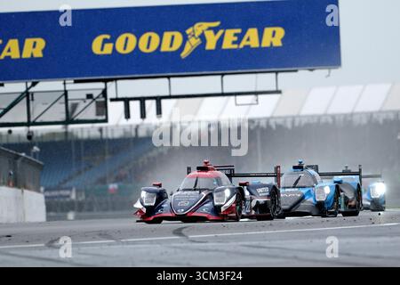 Towcester, Großbritannien. September 2025. [22]/UNITED AUTOSPORTS/Oreca 07 - Gibson/Manuel MALDONADO (GBR)/Grgoire SAUCY (SUI)/Benjamin HANLEY (GBR) Aktion am Sonntag, den 14. September 2025 während der European Le Mans Series, Goodyear 4 Hours of Silverstone 2025 auf dem Silverstone Circuit, Vereinigtes Königreich. (Quelle: Rob Gray/Alamy Live News Stockfoto