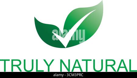 Zwei Blätter bilden ein Häkchen Stock Vektor