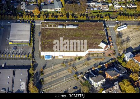 Luftaufnahme, geplanter neuer Kaufland Supermarkt (ehemals Real) an der Westfalenstraße, Netto Supermarkt, Annen, Witten, Ruhrgebiet, Nordrhein-Westfalen Stockfoto