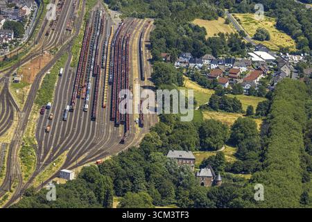 Luftaufnahme, Güterbahnhof Osterfeld Vonderort, Vondern, Oberhausen, Ruhrgebiet, Nordrhein-Westfalen, Deutschland, Bahnhof, DE, Deutsche Bahn AG Stockfoto