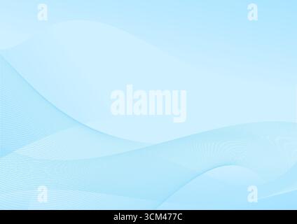 abstrakter blauer Hintergrund mit Wellenlinien Stock Vektor