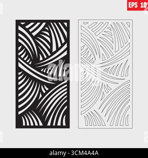 Design, Jali Design für Grafik und Sperrholz, Trennwand, CNC Router Design Schaumblech, Acryl- und CNC-Maschinenschneiden, EPS-Datei. Vektor Stock Vektor