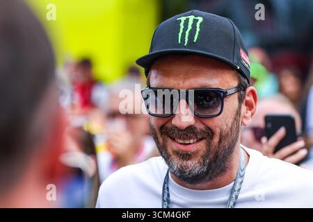 Misano Adriatico, Italien. September 2025. Cesare Cremonini wurde während des MotoGP GP16 Red Bull Grand Prix von San Marino und der Rimini Riviera gesehen - Rennen auf dem Misano World Circuit Marco Simoncelli Credit: dpa/Alamy Live News Stockfoto