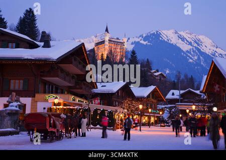 Palace Hotel, Gstaad, Berner Oberland, Kanton Bern, Schweiz Stockfoto
