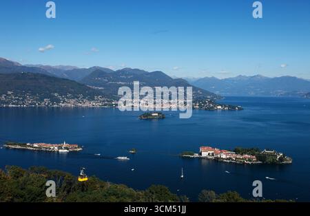 Funiculare Mottarone, Isola dei Pescatori, Isola Bella, Stresa, Lago Maggiore, Piemont, Italien Stockfoto