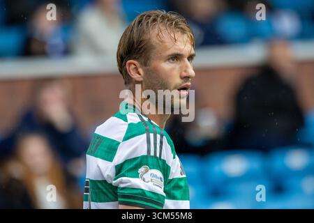 Kilmarnock, Großbritannien. Kilmarnock, Großbritannien. September 2025. Kilmarnock FC spielte Celtic FC im Rugby Park, Kilmarnock, Ayrshire, Schottland in einem William Hill Premiership Spiel. Das Finale war Kilmarnock 1:2 Celtic. Bild von Benjamin Nygren (C8) Credit: Findlay/Alamy Live News Stockfoto