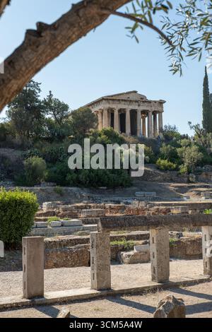 Tempel des Hephaistos, antike Agora, Athen, Griechenland Stockfoto