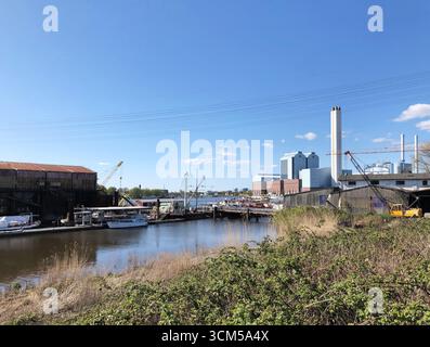 Das Kraftwerk in Hamburg-Tiefstack, Hamburg, Deutschland, Europa Stockfoto