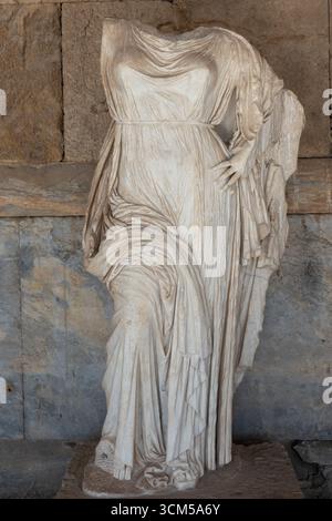 Antike griechische Statue der Göttin Aphrodite, in der Agora von Athen, Griechenland Stockfoto