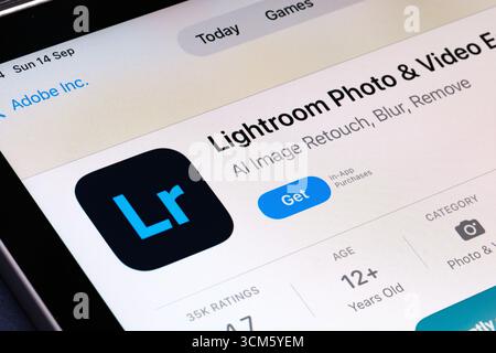 Adobe Lightroom Photo and Video Editor App Stockfoto