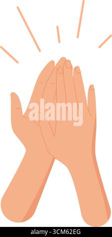 Symbol Für Beifall Mit Flacher Hand Stock Vektor