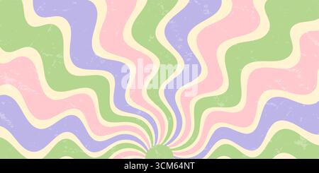 Grooviger Pastel Burst Retro Hintergrund Stock Vektor