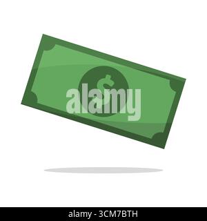Symbol für Dollarscheine. Geldwährungssymbol. Finanzielle Illustration. Vektor-Barzeichen. EPS 10. Stock Vektor