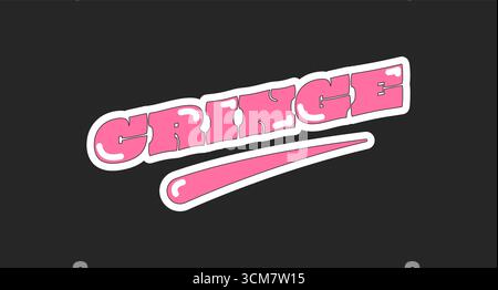 Phrase in Retro-Pink in sozialen Medien Stock Vektor