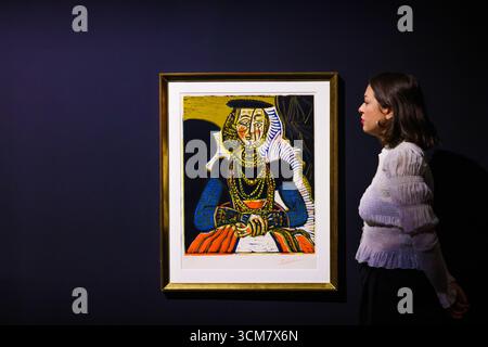 Tate Modern London, Großbritannien. September 2025. Anlässlich des 100-jährigen Jubiläums von Picassos die drei Tänzer (1925) erforscht die Ausstellung Picassos tiefgreifende Auseinandersetzung mit der Performativität und positioniert ihn als Proto-Performance-Künstler.17. September 2025 - 12. April 2026.Paul Quezada-Neiman/Alamy Live News Credit: Paul Quezada-Neiman/Alamy Live News Stockfoto
