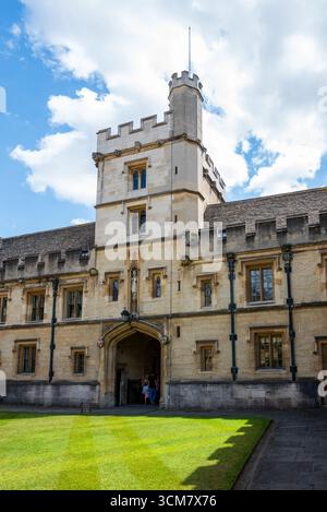 Oxford, UK 09 Juli 2025 Fassade des All Souls College in Oxford University Stockfoto