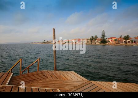 Balneario, Punta Brava, Promenade, Strand, El Carmoli, Mar Menor, autonome Region Murcia, Spanien, Stockfoto
