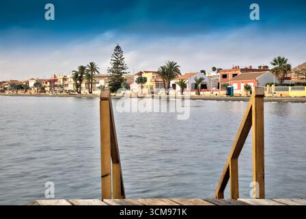 Balneario, Punta Brava, Promenade, Strand, El Carmoli, Mar Menor, autonome Region Murcia, Spanien, Stockfoto