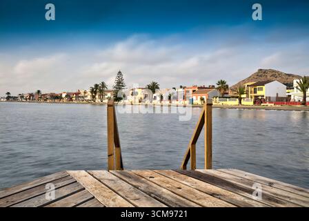 Balneario, Punta Brava, Promenade, Strand, El Carmoli, Mar Menor, autonome Region Murcia, Spanien, Stockfoto