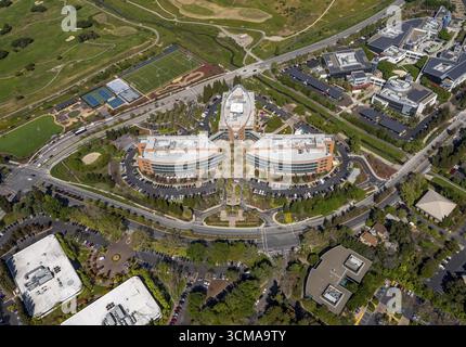 Google Hauptsitz googleplex, Silicon Valley, Kalifornien, USA, Santa Clara, Kalifornien, USA, Mountain View, USA, Europa, Luft Stockfoto