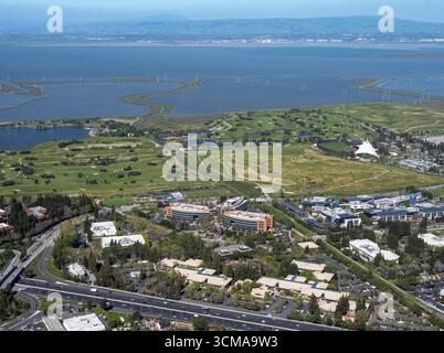Google Hauptsitz googleplex, Silicon Valley, Kalifornien, USA, Santa Clara, Kalifornien, USA, Mountain View, USA, Europa, Luft Stockfoto