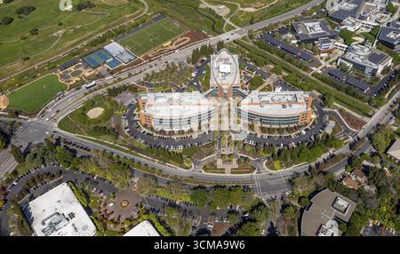 Google Hauptsitz googleplex, Silicon Valley, Kalifornien, USA, Santa Clara, Kalifornien, USA, Mountain View, USA, Europa, Luft Stockfoto