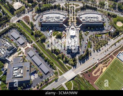 Google Hauptsitz googleplex, Silicon Valley, Kalifornien, USA, Santa Clara, Kalifornien, USA, Mountain View, USA, Europa, Luft Stockfoto