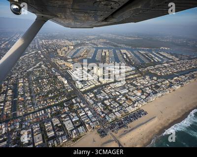 Pazifik, Venice Beach, Strand, Sandstrand, Marina del Rey, los Angeles County, Kalifornien, USA, USA, Luftaufnahme, Vogelperspektive, Luftfotogr Stockfoto