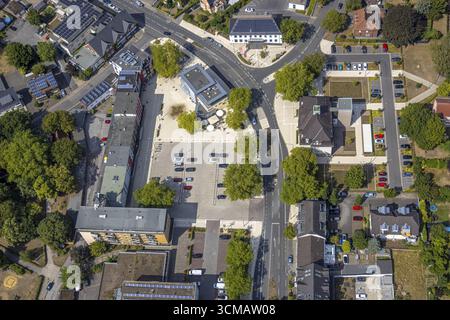 Luftansicht, Rathaus von Heessen, Amtsstraße, Heessener Markt, Heessen, Hamm, Ruhrgebiet, Nordrhein-Westfalen, Deutschland, Authority, DE, Europa, aer Stockfoto