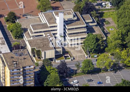 Luftaufnahme, Rathaus Bockum-Hoevel, Hamm, Ruhrgebiet, Nordrhein-Westfalen, Deutschland, Authority, DE, Europa, kommunales Jobcenter Hamm AOER, Aerial Stockfoto
