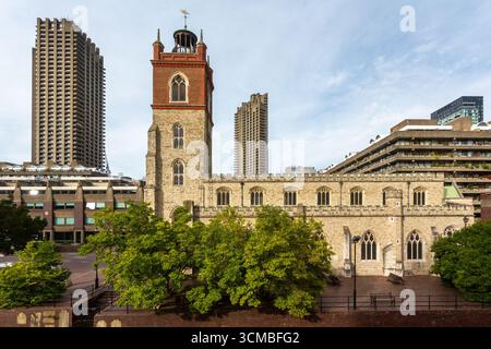 St Giles Cripplegate, The Barbican, London, Großbritannien Stockfoto