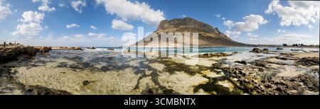 Stavros, Strand von Zorba, Filmset für den Film Alexis Zorbas, Halbinsel Akrotiri, Chania, Kreta, Griechenland, Europa, GRC, Reise, Tourismus, Reiseziel, sig Stockfoto