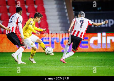 Eindhoven, Niederlande. September 2025. EINDHOVEN, 13.09.2025, PSV Campus de Herdgang, Saison 2025/2026, niederländischer Keuken Kampioen Divisie Football, Spiel zwischen Jong PSV - Roda JC Kerkrade, Foto zeigt Credit: Pro Shots/Alamy Live News Stockfoto