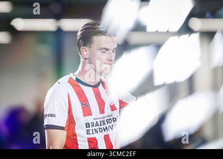 Eindhoven, Niederlande. September 2025. EINDHOVEN, 13.09.2025, PSV Campus de Herdgang, Saison 2025/2026, niederländischer Keuken Kampioen Divisie Football, Spiel zwischen Jong PSV - Roda JC Kerkrade, Foto zeigt Credit: Pro Shots/Alamy Live News Stockfoto