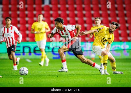 Eindhoven, Niederlande. September 2025. EINDHOVEN, 13.09.2025, PSV Campus de Herdgang, Saison 2025/2026, niederländischer Keuken Kampioen Divisie Football, Spiel zwischen Jong PSV - Roda JC Kerkrade, Foto zeigt Credit: Pro Shots/Alamy Live News Stockfoto