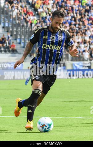 Empoli, Italien. September 2025. Antonio Caracciolo (Pisa) während des Spiels Empoli FC gegen Spezia Calcio, italienischer Fußball Serie B in Empoli, Italien, 14. September 2025 Credit: Independent Photo Agency/Alamy Live News Stockfoto