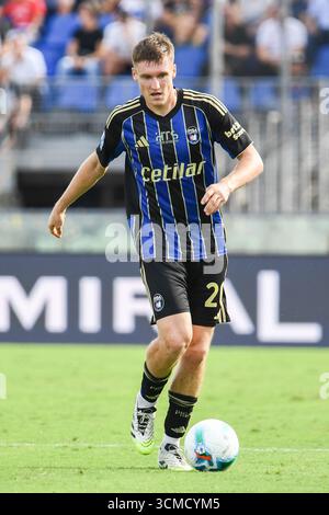 Empoli, Italien. September 2025. Michel Aebischer (Pisa) während des Spiels Empoli FC gegen Spezia Calcio, italienischer Fußball Serie B in Empoli, Italien, 14. September 2025 Credit: Independent Photo Agency/Alamy Live News Stockfoto