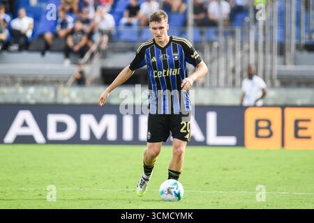 Empoli, Italien. September 2025. Michel Aebischer (Pisa) während des Spiels Empoli FC gegen Spezia Calcio, italienischer Fußball Serie B in Empoli, Italien, 14. September 2025 Credit: Independent Photo Agency/Alamy Live News Stockfoto